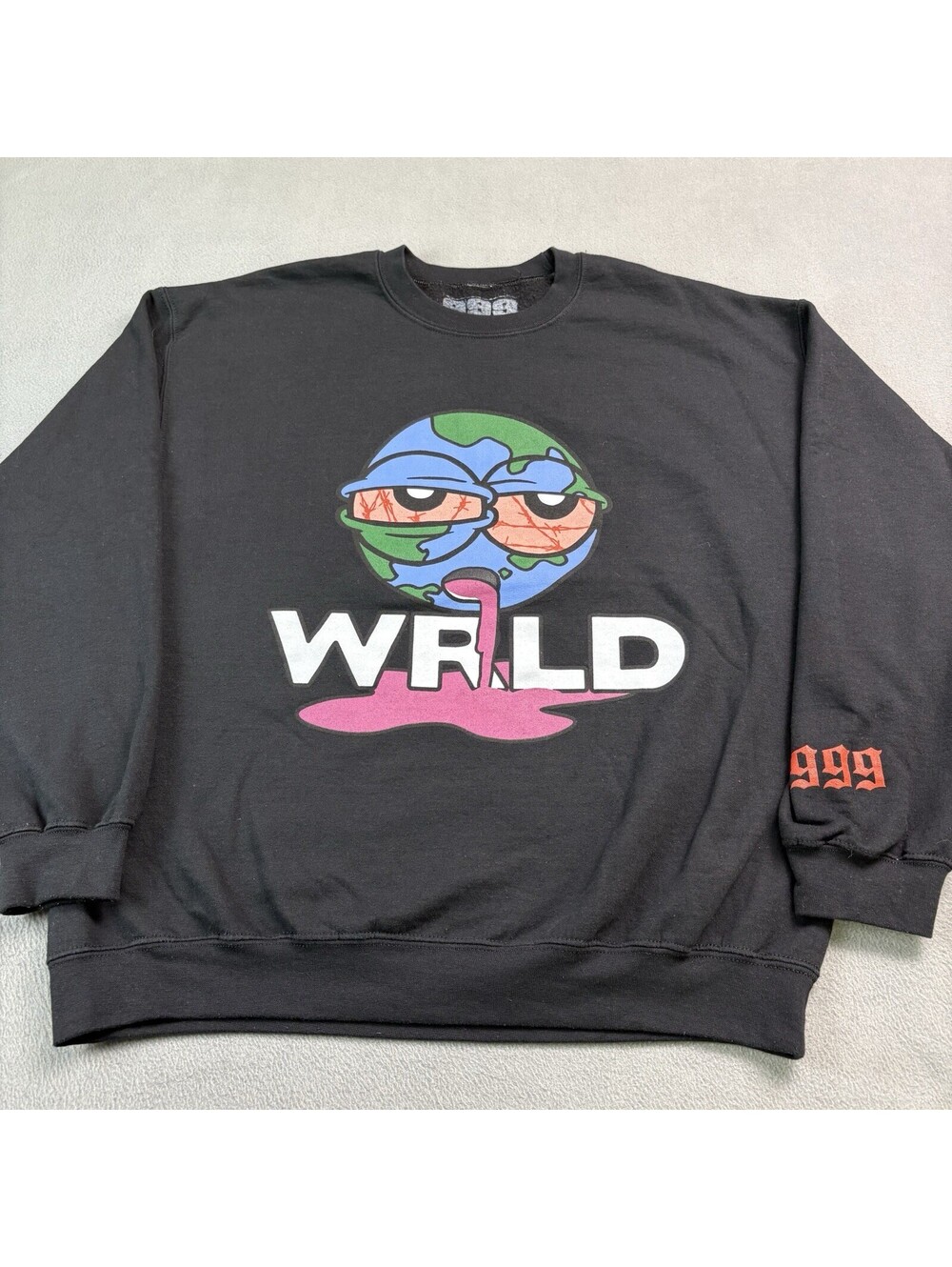Juice Wrld 999 Wasted Crewneck Sweatshirt Size Large Black